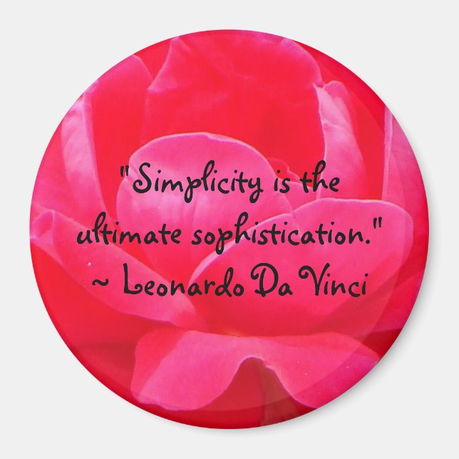 Leonardo Da Vinci Quote Magnet (Framsidan)