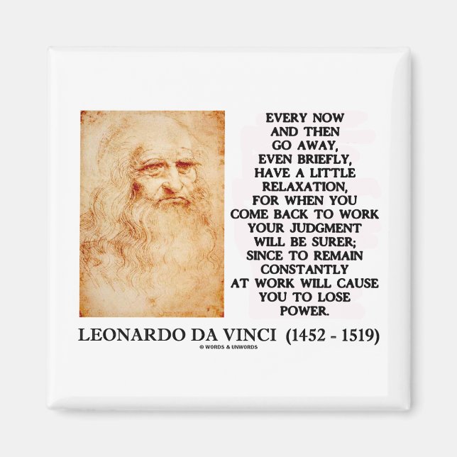 Leonardo da Vinci Relaxation Work Assessment Power Magnet (Framsidan)