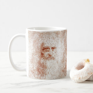 Leonardo da Vinci Röd Krita Konstmugg Kaffemugg