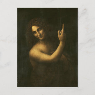 Leonardo da Vinci - Saint John the Baptist Paintin Vykort