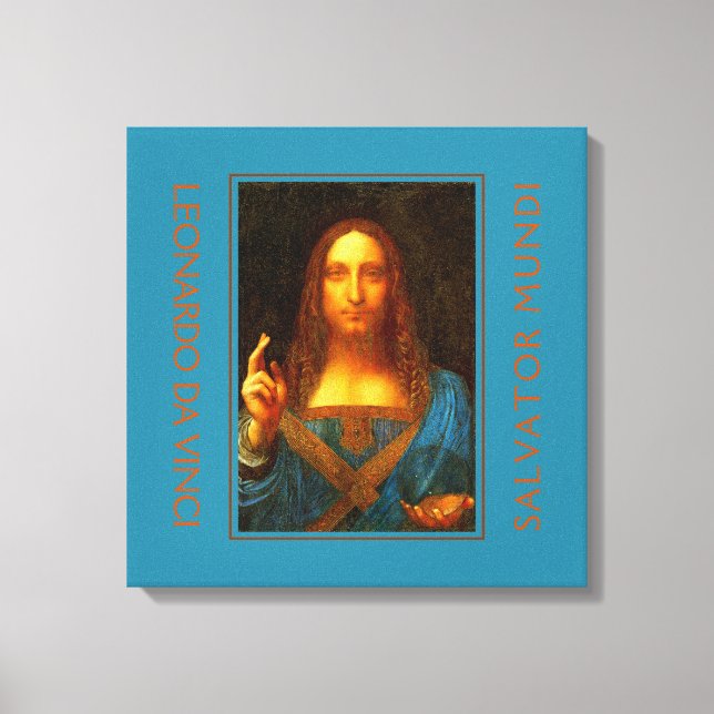 LEONARDO DA VINCI SALVATOR MUNDI Fine Art Canvastryck (Framsida)