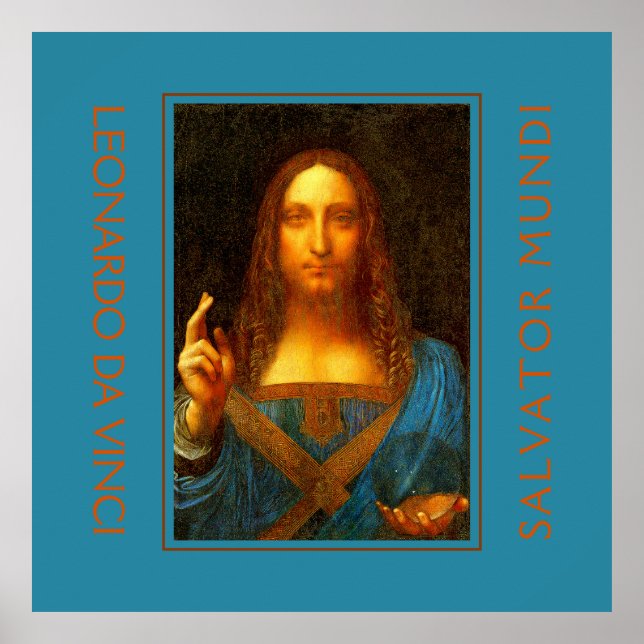 LEONARDO DA VINCI SALVATOR MUNDI Fine Art Poster (Framsidan)