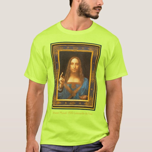 Leonardo da Vinci Salvator Mundi Safety T-Shirt (Framsida)