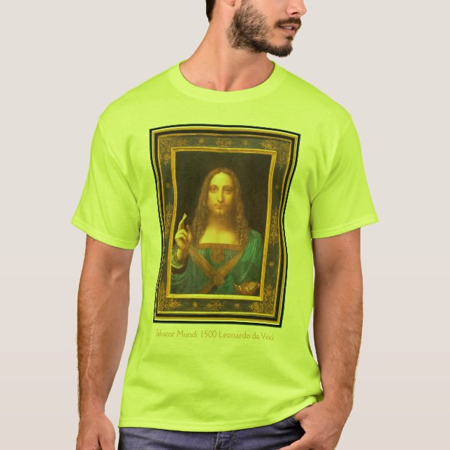 Leonardo da Vinci Salvator Mundi Safety T-Shirt (Framsida)
