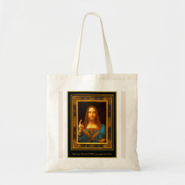 LEONARDO DA VINCI SALVATOR MUNDI Small Tote Bag Tygkasse