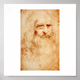 Leonardo Da Vinci Self-Porträtt circa 1510-1515 Poster