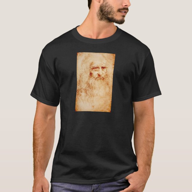 Leonardo Da Vinci självporträtt circa 1510-1515 T Shirt (Framsida)