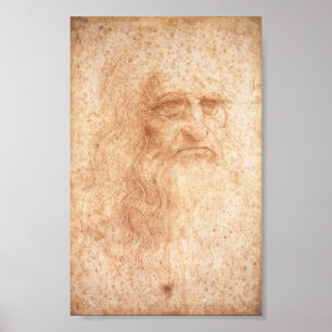 Leonardo da Vinci Självporträtt Poster c. 1513