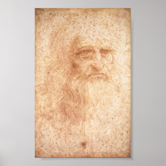 Leonardo da Vinci Självporträtt Poster c. 1513