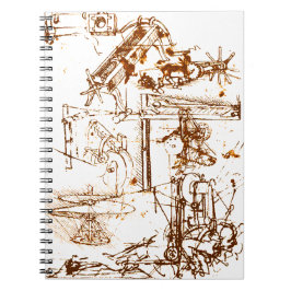 Leonardo Da Vinci skissade anteckningsblocket Anteckningsbok