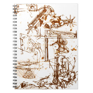 Leonardo Da Vinci skissade anteckningsblocket Anteckningsbok