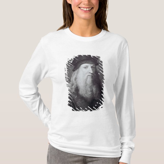 Leonardo Da Vinci som inristas av Raphael T Shirt (Framsida)