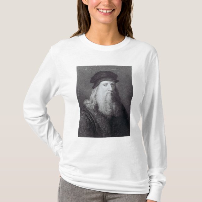 Leonardo Da Vinci som inristas av Raphael T Shirt (Framsida)