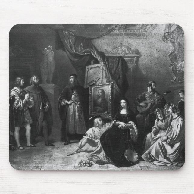 Leonardo Da Vinci som målar Giocondaen Musmatta (Framsidan)