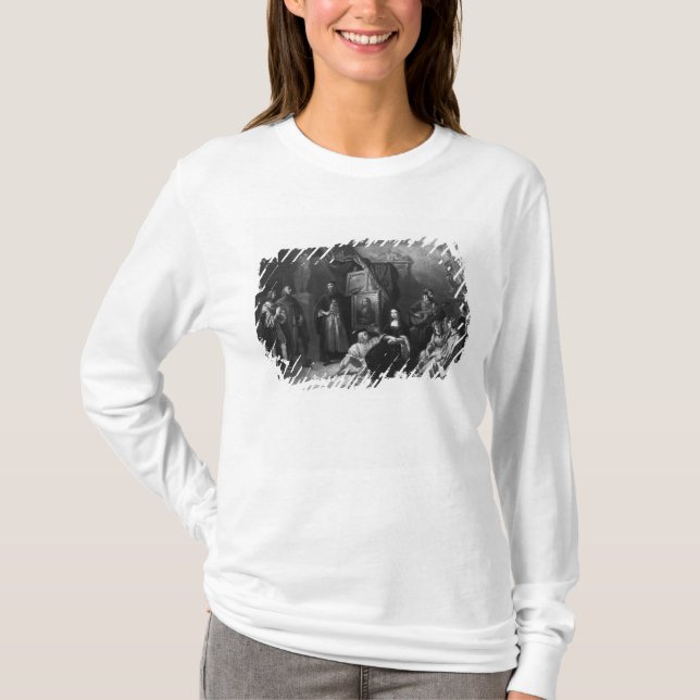 Leonardo Da Vinci som målar Giocondaen T-shirt (Framsida)
