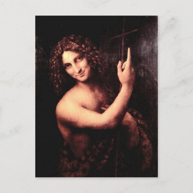 Leonardo da Vinci - St John the Baptist Vykort (Framsida)