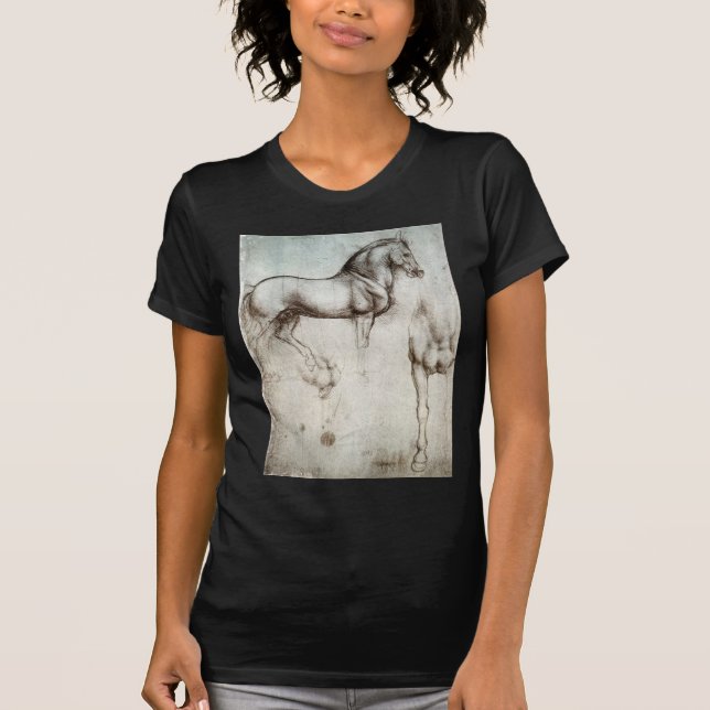 Leonardo Da Vinci - studie av en häst T-shirt (Framsida)