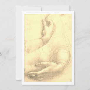 Leonardo da Vinci, Studie av en kvinnas Händer Julkort