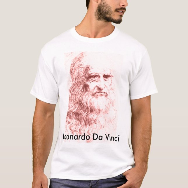 Leonardo Da Vinci T-tröja Tee Shirt (Framsida)
