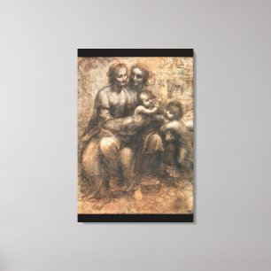 Leonardo da Vinci-Tecknaden (1499-1500) Canvastryck