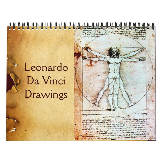 LEONARDO DA VINCI Teckning 2017 Kalender (Omslag)