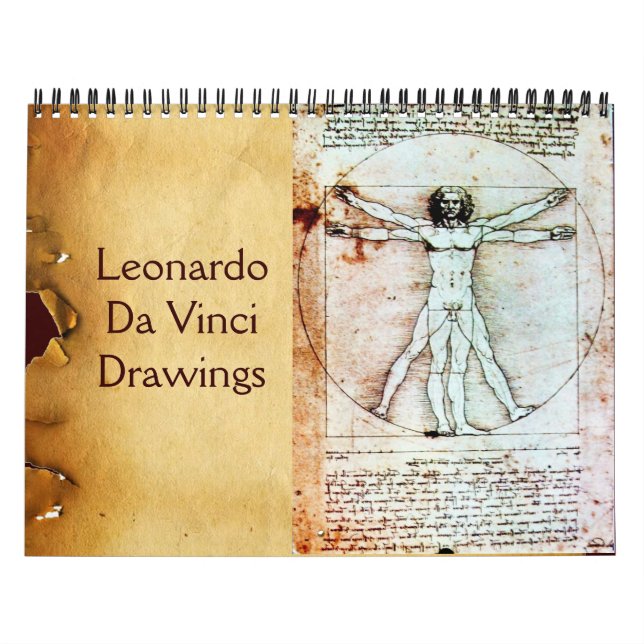 LEONARDO DA VINCI Teckning 2017 Kalender (Omslag)