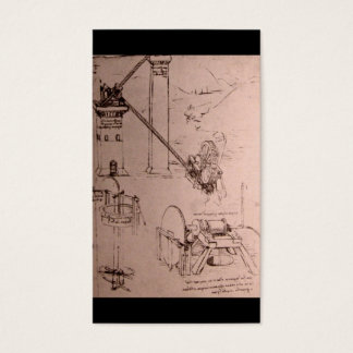Leonardo da Vinci, teckning i maskiner Visitkort