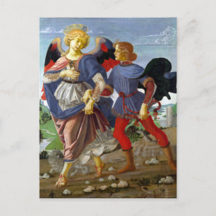 Leonardo da Vinci Tobias och Angel Vykort