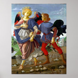Leonardo Da Vinci Tobias och ängeln Poster