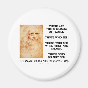 Leonardo Da Vinci tre klassificerar av folk Magnet