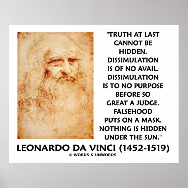 Leonardo da Vinci Truth kan inte Gömmas offert Poster (Framsidan)
