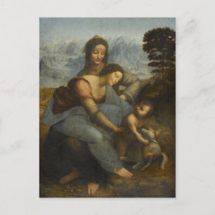 Leonardo Da Vinci - Virgin och barn med Saint Vykort