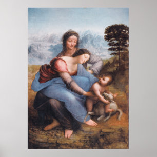 Leonardo da Vinci - Virgin och Barnet Poster