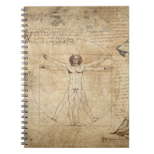 Leonardo Da Vinci Vitruvian Man Anteckningsbok