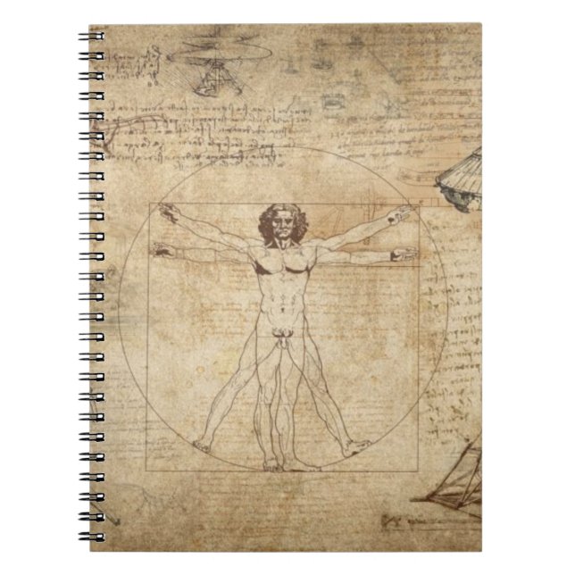 Leonardo Da Vinci Vitruvian Man Anteckningsbok (Framsidan)