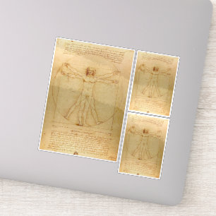 Leonardo Da Vinci, Vitruvian Man, Golden Ratio Klistermärken