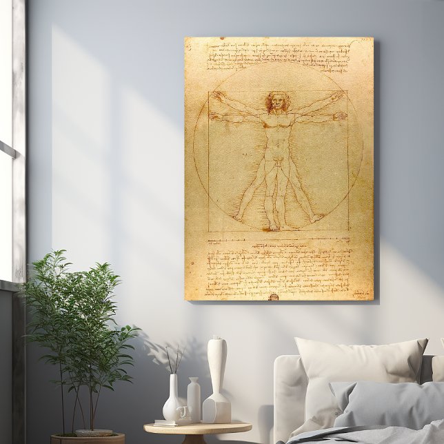 Leonardo Da Vinci, Vitruvian Man, Golden Ratio Poster (Skapare uppladdad)