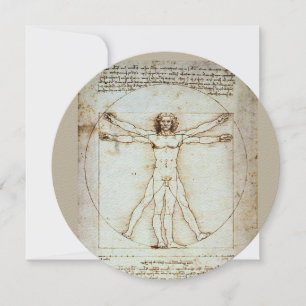 LEONARDO DA VINCI ... VITRUVIAN MAN HI-DEF-KORT INBJUDNINGAR