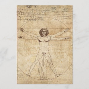 Leonardo Da Vinci Vitruvian Man Inbjudningar