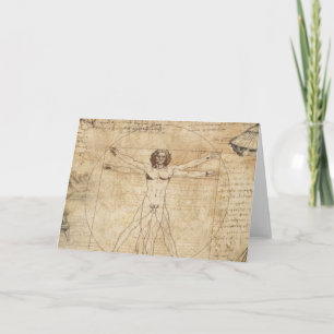 Leonardo Da Vinci Vitruvian Man Kort