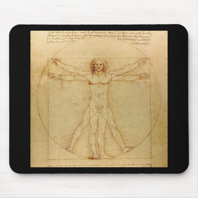 Leonardo da Vinci , Vitruvian Man Musmatta (Framsidan)