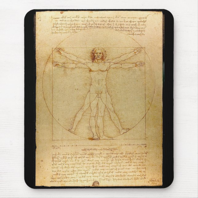 Leonardo da Vinci, Vitruvian Man Musmatta (Framsidan)