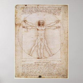 Leonardo da Vinci Vitruvian Man Poster