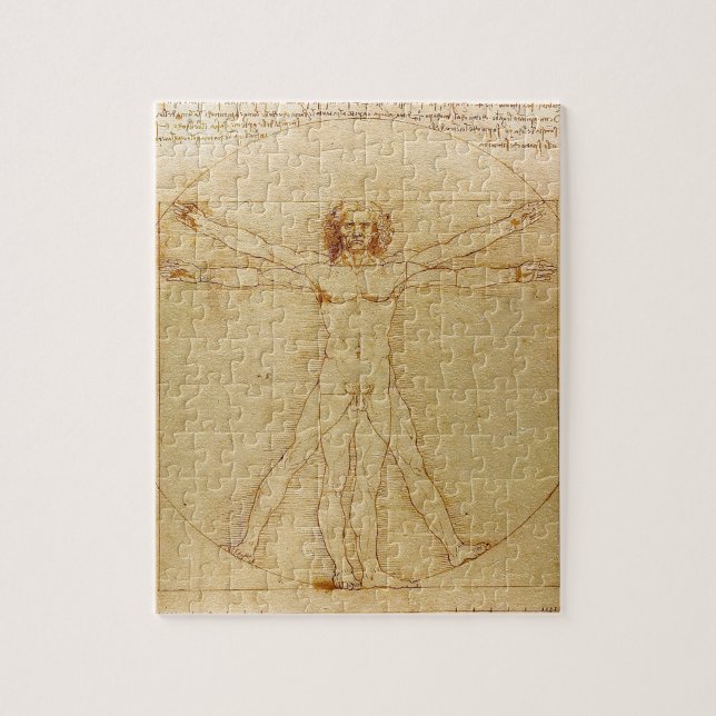 Leonardo da Vinci , Vitruvian Man Pussel (Vertikal)