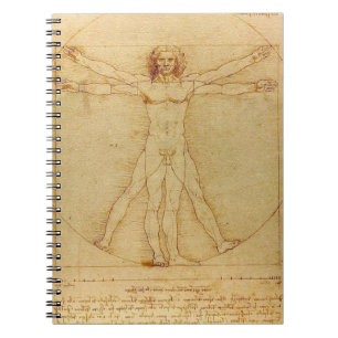 Leonardo Da Vinci Vitruvian mananatomi Anteckningsbok