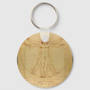 Leonardo Da Vinci - Vitruvian manmålning Nyckelring
