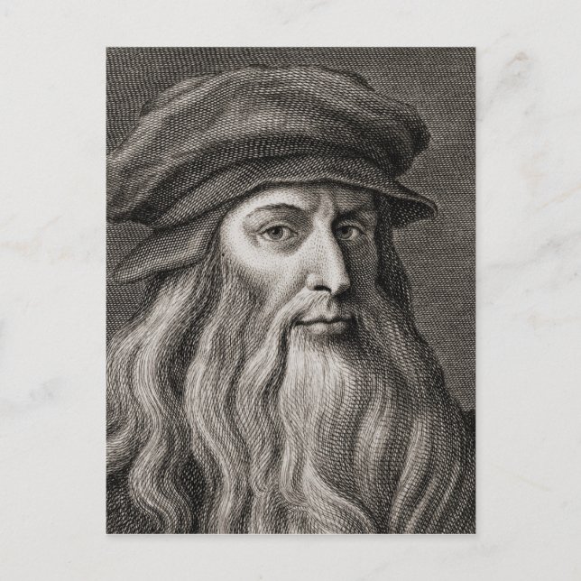 Leonardo da Vinci Vykort (Framsida)