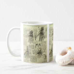 Leonardo da Vinci's Anatomy of the Human Hand Kaffemugg