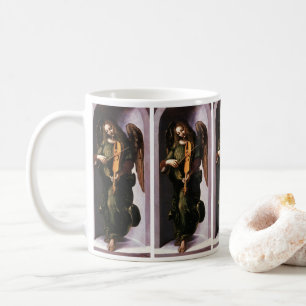 Leonardo da Vincis Ängel i grönt med en vielle Kaffemugg