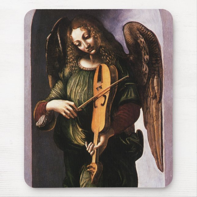 Leonardo da Vincis Ängel i grönt med en vielle Musmatta (Framsidan)